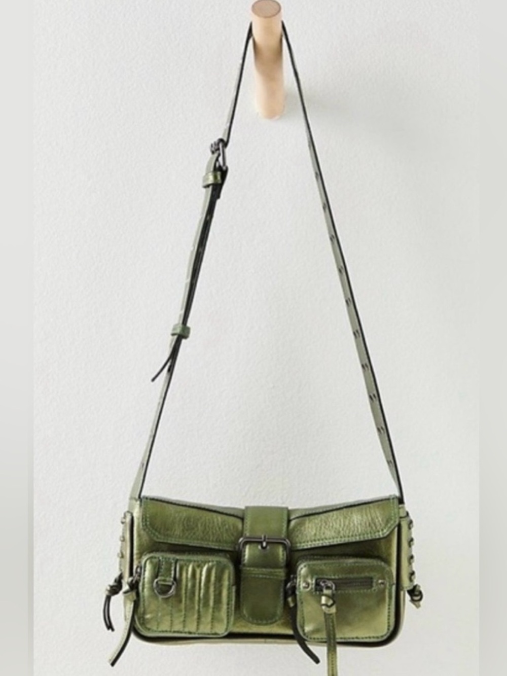 Free People High Speed Crossbody in Acid Lime NWT